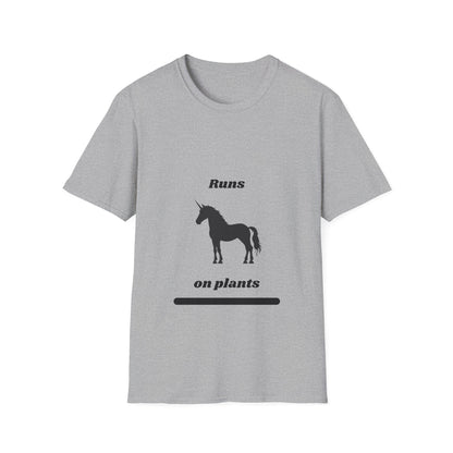 Runs on Plants T-Shirt | Unicorn