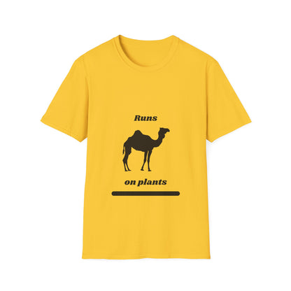 Runs on Plants T-Shirt | Camel