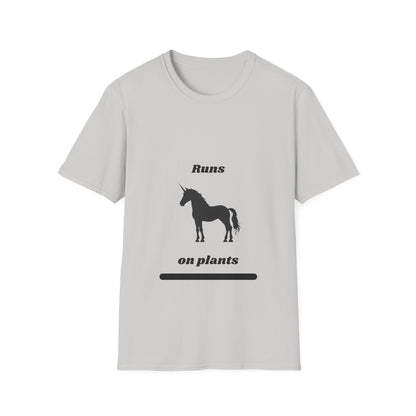 Runs on Plants T-Shirt | Unicorn