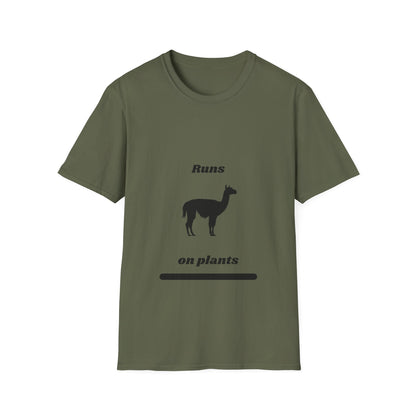 Runs on Plants T-Shirt | Llama