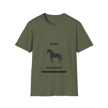 Runs on Plants T-Shirt | Unicorn